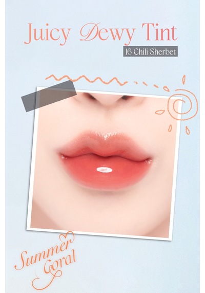 Dasique Yoğun Parlaklık Ve Canlı Renkler Sunan Kalıcı Tint Juicy Dewy Tint 16 Chili Sherbet 16 Chili Sherbet