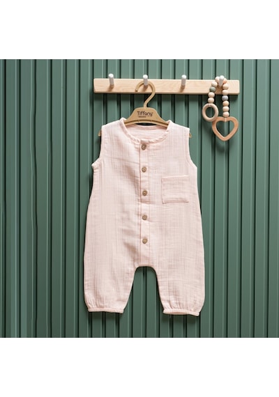 Tiffany Baby & Kids Tiffany Baby Müslin Theme Uzun Atlet Tulum 26024 Pudra