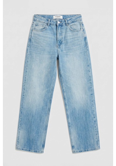 Itsbasic Kadın Kot Rengi 4s6-32 Straight Fit Yüksek Bel Denim Jean Itsbasic Kadın Kot Rengi 4s6-32 Straight Fit Yüksek Bel Denim Jean