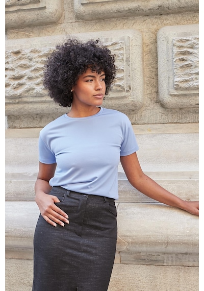 Jument Kadın Sıfır Yaka Kırışmaz Span Karışımlı Şık Kısa Kol Likralı T-shirt Bluz-açık Mavi A.mavi Jument Kadın Sıfır Yaka Kırışmaz Span Karışımlı Şık Kısa Kol Likralı T-shirt Bluz-açık Mavi A.mavi