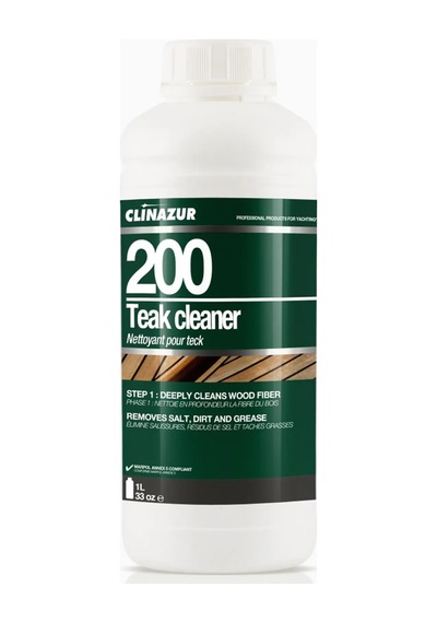 Clin Azur 200 - 1 Lt Teak Temizleyici - Bakımın İlk Adımı: Tik Güverteniz İçin Derinlemesine Arınma