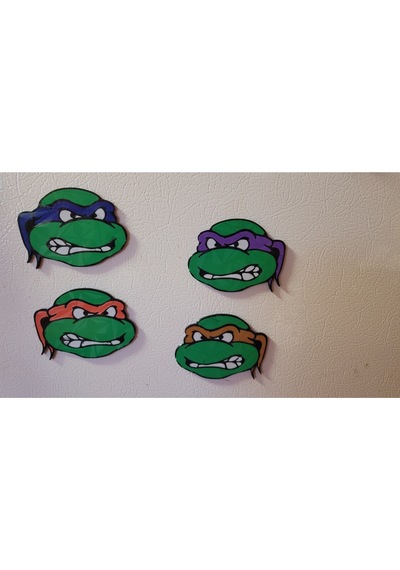 Ninja Kaplumbağalar Raphael Leonardo Michelangelo Donatello Maske Figürlü Buzdolabı Magneti