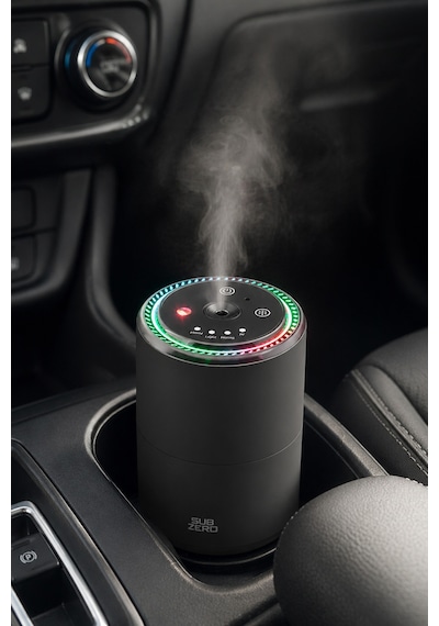 Exenar - Siyah - Rgb Otomatik Buharlı Araç Parfümü Aromalı Koku Difüzörü Şarjlı 1000mah Buharlı Hava Nemlendirme 1 Adet