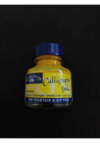 Winsor & Newton Kaligrafi Mürekkebi 30 Ml Lemon Yellow Çok Renkli