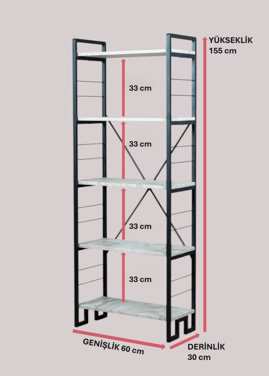 Dekoratif Beyaz Ahşap Raflı Metal Kitaplık Çok Amaçlı 5 Raflı Dolap Matkapsız Kolay Kurulum Beyaz Dekoratif Beyaz Ahşap Raflı Metal Kitaplık Çok Amaçlı 5 Raflı Dolap Matkapsız Kolay Kurulum Beyaz