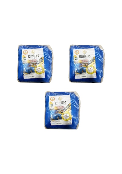 Emek Çadır Kumaşı Branda Tente Uv Güneşlik Gölgelik Koruma Yağmur Su Geçirmez - 2x6 Metre - 3 Paket