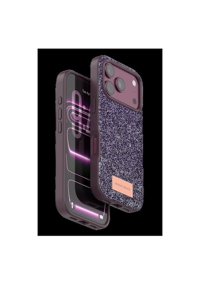 Onegif Apple iPhone Uyumlu 18 Pro Bright Simli Kapak - Bordo