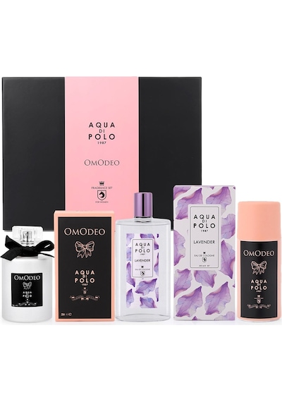 Aqua Di Polo 1987 Omodeo Kadın Parfüm EDP 50 ML + Sprey Deodorant 150 ML + Lavender Kolonya 200 ML