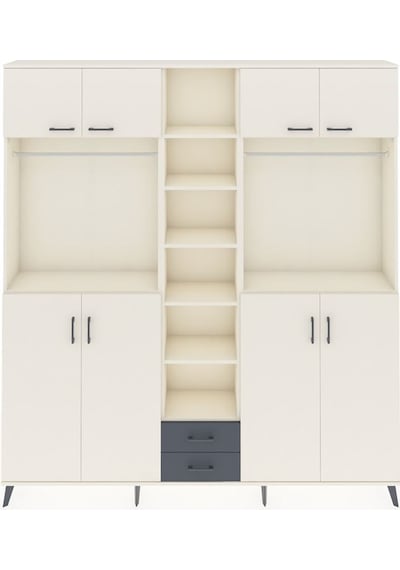 Arges Dolap 14 Raflı 2 Çekmeceli 2 Askılı 220x30x243 Aytaşı-aytaşı/antrasit Aytası/antrasıt Arges Dolap 14 Raflı 2 Çekmeceli 2 Askılı 220x30x243 Aytaşı-aytaşı/antrasit Aytası/antrasıt