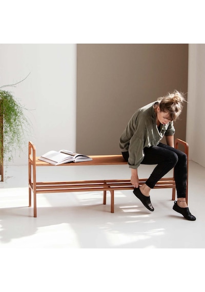 Woodesk Ponte Ahşap, Ayakkabılık Ve Raf Sistemi, 150x65, Tik Renk Teak