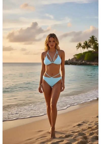 Alfa Aksesuar 03 Sunset Bayan Küçük Üçgen Bikini Mürdüm