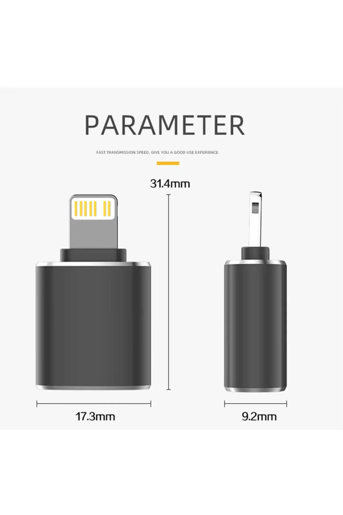 Usb 3.0 Otg Adaptörü 13 12 11 Pro Xs Max Xr X 8 Artı 7 6s Apple iPad Uyumlu  Ios Erkek - Usb Dişi Adaptör