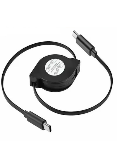 Alfais 6024 Type C To Type C Erkek Hızlı Şarj Ve Veri Aktarım Kablosu Makaralı 1 Metre Pd 60w