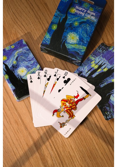 Van Gogh Yıldızlı Geceler İskambil Oyun Kartı Dekoratif Yıldızlı Gece Eğlence