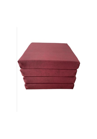 Sandalye Minderi Koltuk Minderi Su İtici Güneşe Dayanıklı Sandalye Minderi 50x50x8 Bordo 4 Adet Mavi