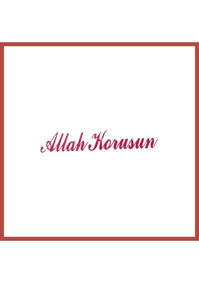 Bezos Allah Korusun Yazılı Oto Sticker Kırmızı 14x3cm Erdotıca Standart