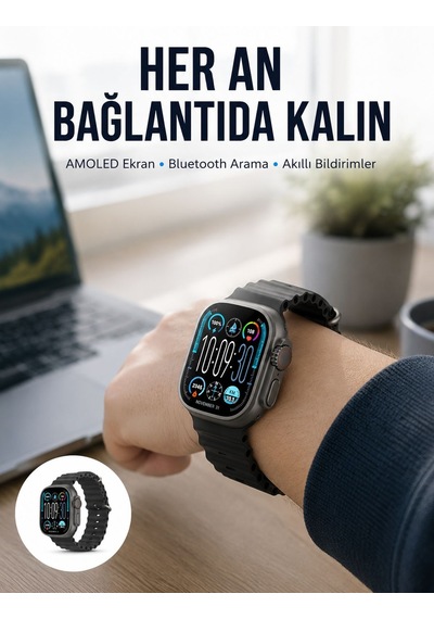 Amoled Akıllı Saat 49mm Bluetooth Arama Spor Ve Sağlık Yeni Nesil - Lisinya