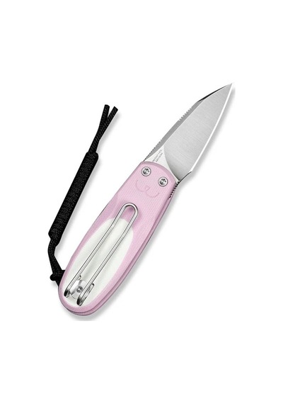 Civivi Purr Powder Pink & White G10 Handle Satin Finished Nitro-v Blade Kamp Çakı Pembe