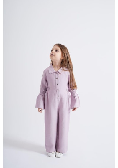 Oliven The Kid Oliventhekid Lila Lastikli Kız Çocuk Tulum Lila Lila