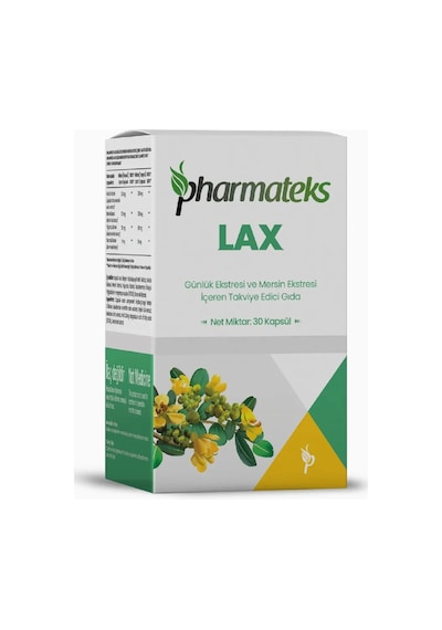 Pharmateks Lax Günlük Ekstresi Ve Mersin Ekstresi Içeren Takviye Edici Gıda 30 Kapsül