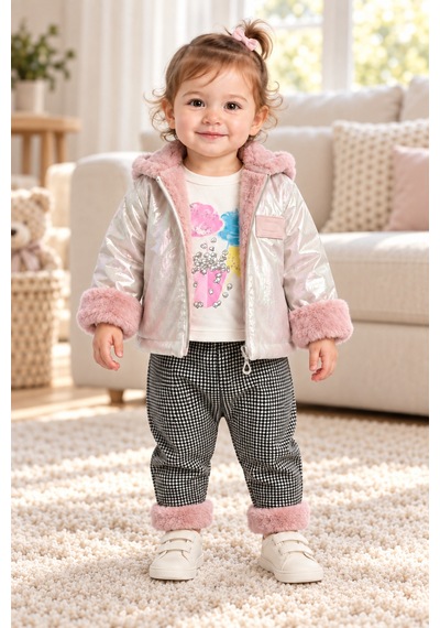Ahengim Kız Bebek 3 Parça Takım Peluş Detaylı Kapüşonlu Parlak Mont Baskılı Üst Desenli Pantolon Ak1019 Gül Kurusu Ahengim Kız Bebek 3 Parça Takım Peluş Detaylı Kapüşonlu Parlak Mont Baskılı Üst Desenli Pantolon Ak1019 Gül Kurusu