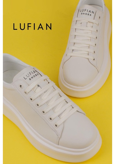 LUFIAN Beyaz Gage Erkek Deri Sneaker Ayakkabı