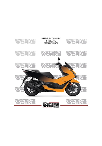 Honda Pcx 2021-2024 Kaplama Sticker Çift Renk Motor Kaplama Modeli Hazır Kit Yüksek Kalite 99409929