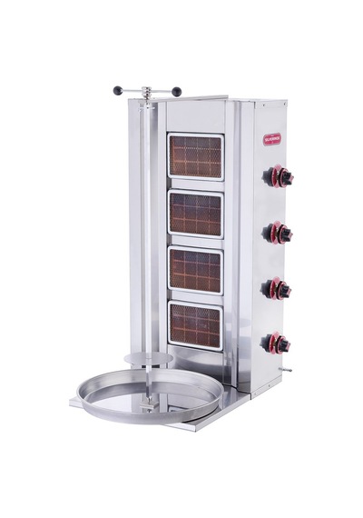 Işıkgaz Silverinox Endüstriyel Lpg Tüplü 4 Radyanlı Döner Ocağı Makinesi