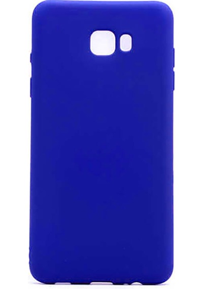 Samsung Uyumlu Galaxy C7 Pro Kılıf Zore Premier Silikon Kapak Saks Mavi