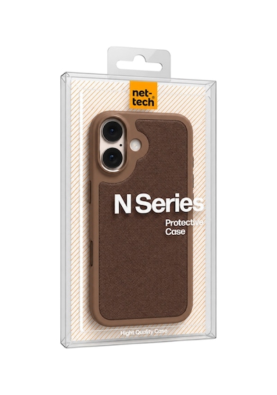Nettech Apple İphone 17 Uyumlu Nt-n121 Deri Arka Koruma Kılıf - Kozmik Turuncu