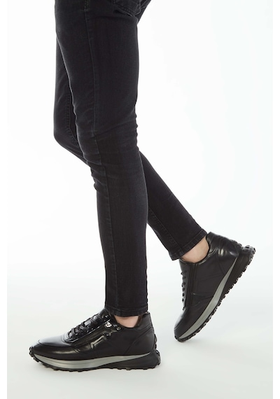 Tamer Tanca Erkek Hakiki Deri Siyah Sneakers & Spor Ayakkabı 383 5454 Erk Ayk Y23 Sıyah Dr/sıyah Siyah