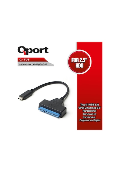 Qport (Q-Tu3) Usb3.1 Type-C To Sata Cevırıcı