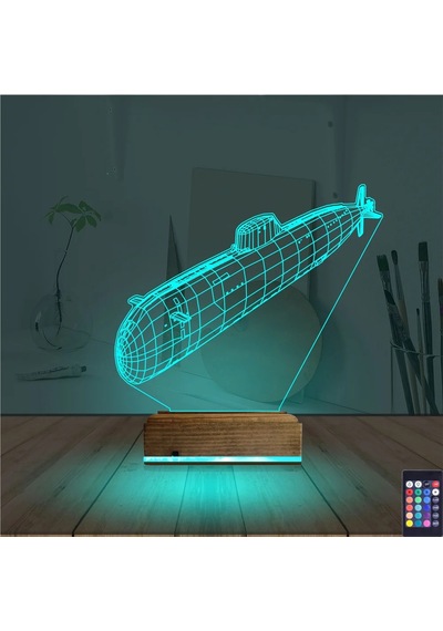 Luvivia Denizaltı 3d Lamba - Masa Gece Lambası Şeffaf