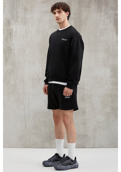 Grimelange Bryan Erkek Yumuşacık Kumaşlı 3 Iplik Oversize Bol Kesim Yuvarlak Yakalı Baskılı Siyah Sweatshirt Grimelange Bryan Erkek Yumuşacık Kumaşlı 3 Iplik Oversize Bol Kesim Yuvarlak Yakalı Baskılı Siyah Sweatshirt