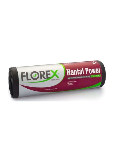 Florex Endüstriyel Hantal Boy Çöp Torbası 20 Adet Siyah 100 x 150 CM