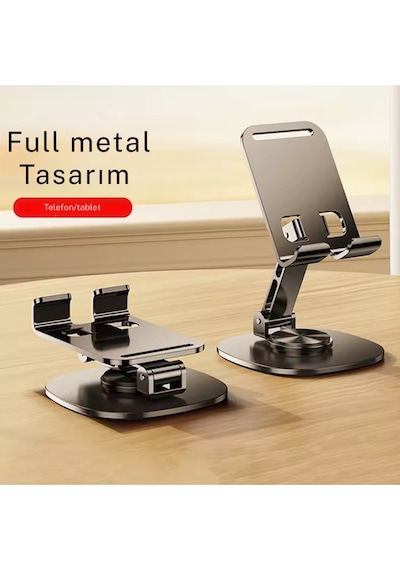 Ayarlanabilir Metal Telefon Tablet Standı Masaüstü Katlanabilir Tutucu Ergonomik Ve Dayanıklı
