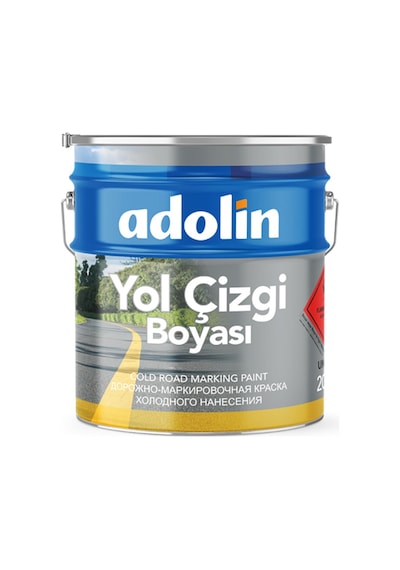 Adolin Florasan Soğuk Yol Çizgi Boyası Ral 1026 Sarı 875 Mg - Yüksek Görünürlüklü