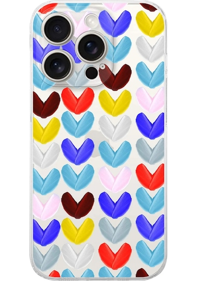Apple Uyumlu iPhone 15 Pro Max İle Water Color 1 Kamera Korumalı Şeffaf Kılıf