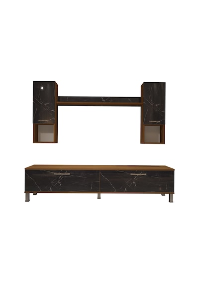 Decoraktiv Eko 5da Mdf Std Krom Ayaklı Tv Ünitesi Tv Sehpası Ceviz - Siyah Mermer Decoraktiv Eko 5da Mdf Std Krom Ayaklı Tv Ünitesi Tv Sehpası Ceviz - Siyah Mermer