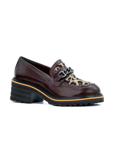Tuna Hakiki Deri Eva Taban Loafer Kadın Ayakkabı - Z263244 Bordo