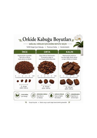 Zevli Premium 2 Litre Organik Orkide Toprağı%100 Doğal Çam Kabuğu Orkide Saksı Harcı Ve Yetiştirme Ortam 0