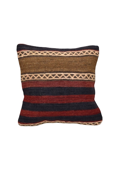Zehra Abla Halı Yeni El Dokuma Dekorluk Kilim Kırlent Yastık Kılıfı 7502 Çok Renkli