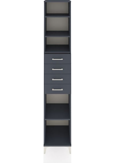 Hyperion Dolap 4 Raflı 4 Çekmeceli 44x44x243 Antrasit-antrasit Antrasit