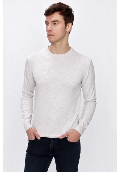 Morven Basic Dinamik Fit Rahat Kesim Bisiklet Yaka Triko Kazak 99kc017005653 Bej