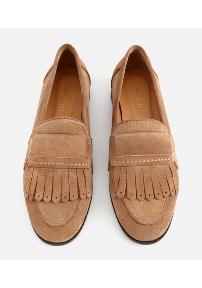 Hotiç Kadın Süet Deri Vizon Püskül Detaylı Klasik Loafer