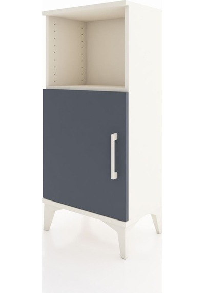 Arges Komodin 2 Raflı Tek Kapaklı 44x30x96 Aytaşı-antrasit Aytaşı