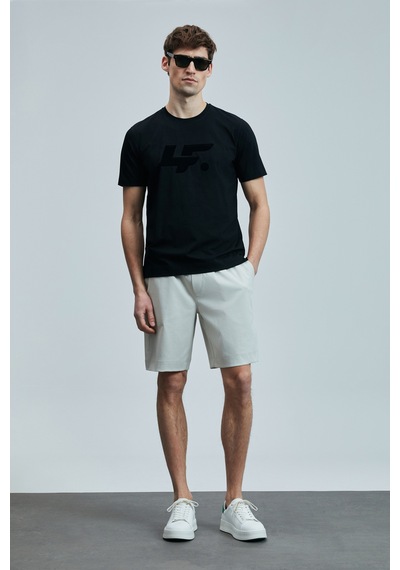 Lufian Erkek T Shirt 111020243 Siyah Siyah