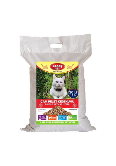 Bonny Nice Doğal Çam Peleti Kedi Kumu 10 Kg 20 Lt 1 Adet