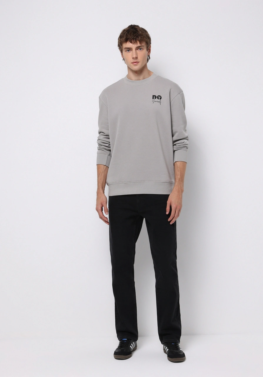 Colin's Colins Comfort Fit Erkek Gri Sweatshirt Cl1075711 Q1.v2 Lgr Açık Gri