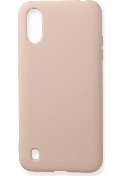 Newface - 132 - Samsung Galaxy Uyumlu A01 Kılıf Nano İçi Kadife Silikon - Novapazr - - Pudra